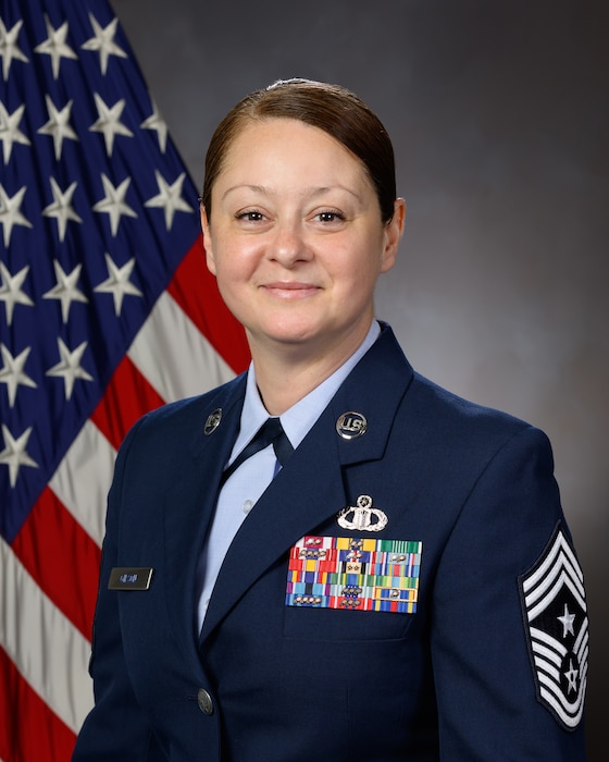 Chief Master Sgt. Tina Gilson is the Command Chief Master Sergeant, 75th Air Base Wing, Hill Air Force Base, Utah.
