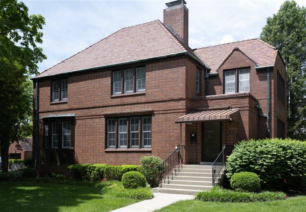 Two-story brick house on the property of Wright-Patterson Air Force Base.
