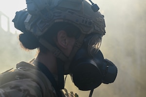 Airman in mask