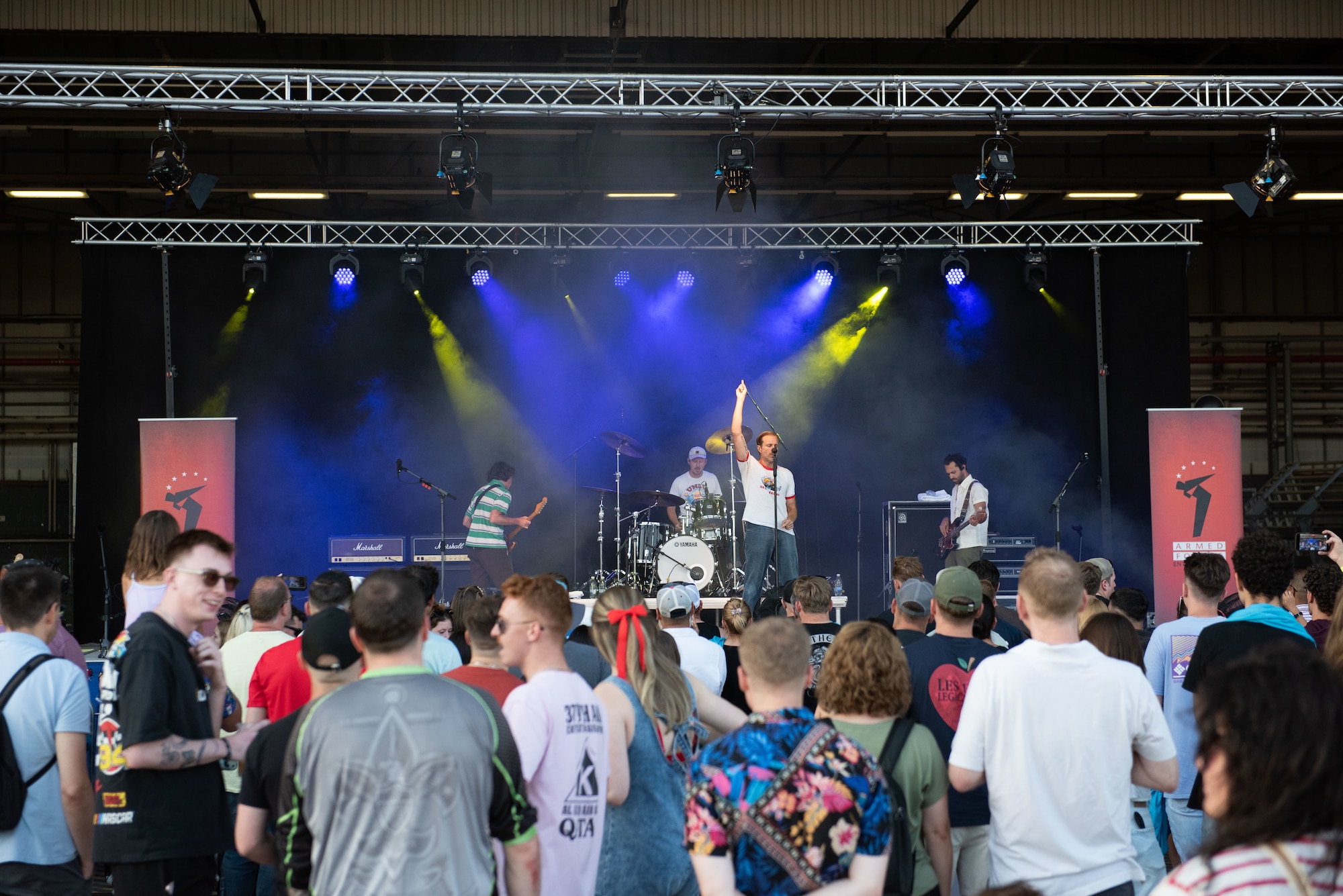 Musical group, AWOLNATION, perform for attendees at the annual Freedom and Friendship Fest at Ramstein Air Base, Germany, July 3, 2025.