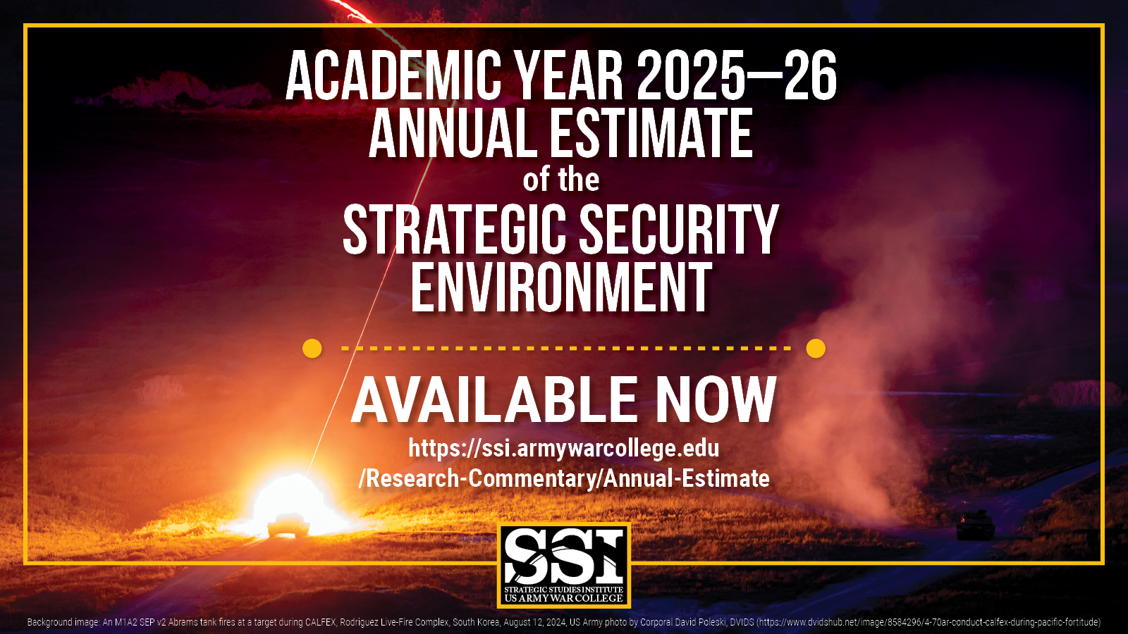 Academic Year 2025–26 Annual Estimate of the Strategic Security Environment | US Army War College