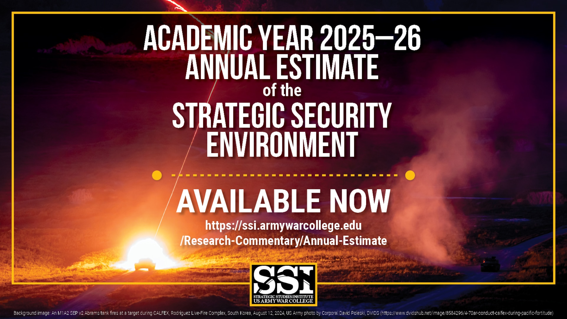 Slide for the Academic Year 2025–26 Annual Estimate of the Strategic Security Environment