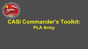 CASI Commander's Toolkit for China- Army cover