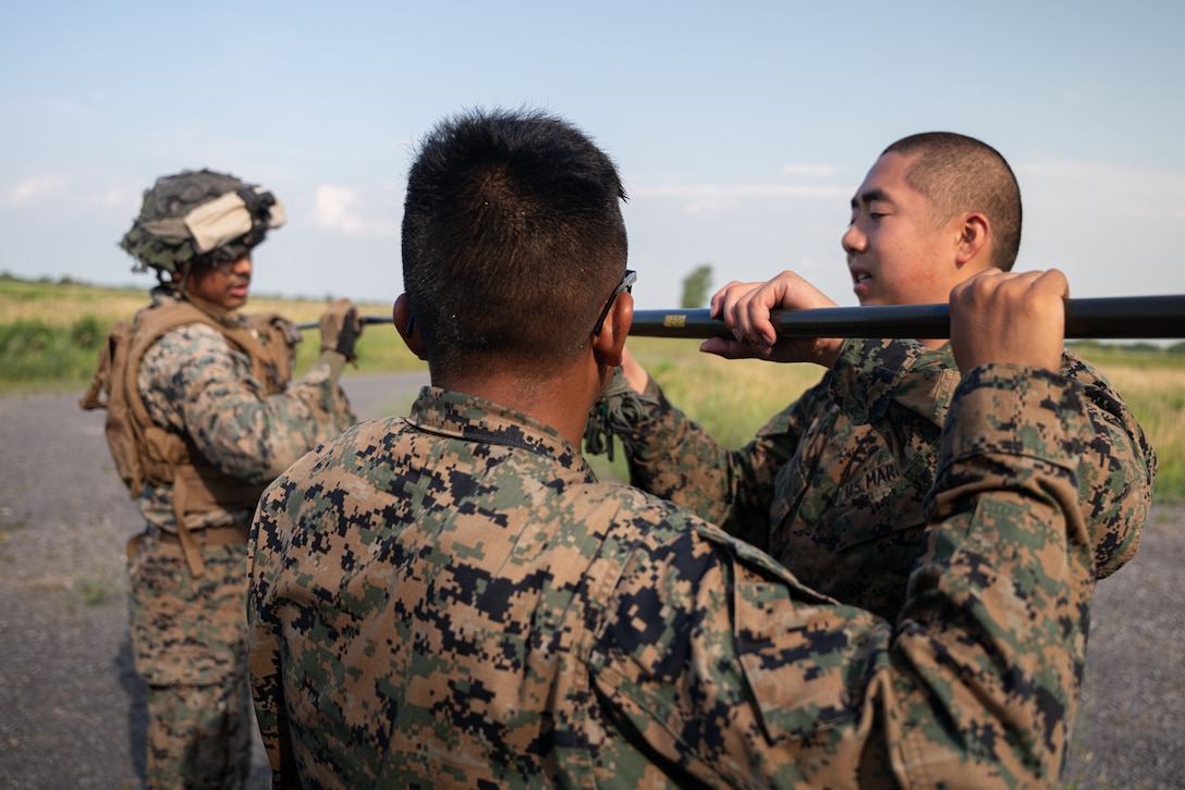U.S. Marines with 4th Marine Aircraft Wing set up communication equipment in support of a ‘jump’ combat operations center (Jump CoC) event during Atlantic Alliance 25 (AA25) at Fort Drum, New York, July 7, 2025.

AA25 maintains joint amphibious capabilities by implementing aircraft and ground support elements.

A Jump CoC ensures Marines are ready to expediently relocate a command element and continue supporting the missions at hand. (U.S. Marine Corps photo by Cpl. Ujian Gosun)