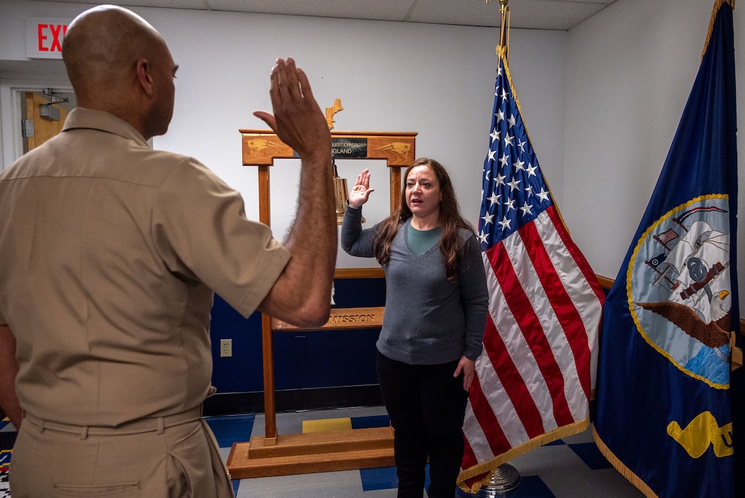 BOSTON (June 5, 2025) – Capt. Todd Levant, deputy commander Navy Recruiting Region East, left,

commissions Dr. Isabel Bernal, right, as a General Surgeon into the U.S. Navy. NTAG New England

supports NRC’s mission in Massachusetts, Connecticut, Rhode Island, Vermont, New Hampshire, and

eastern New York. (U.S. Navy photo by Mass Communication Specialist 2nd Class Michael J. Cintron)