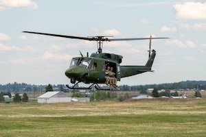 Airmen participate in a paradrop sortie.