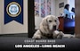 Coast Guard Base Los Angeles-Long Beach (LA-LB) is the first Coast Guard base to have an official facility dog. Pictured is Winston one of the reasons why members believe Coast Guard Base Los Angeles-Long Beach is the best and greatest place to work!