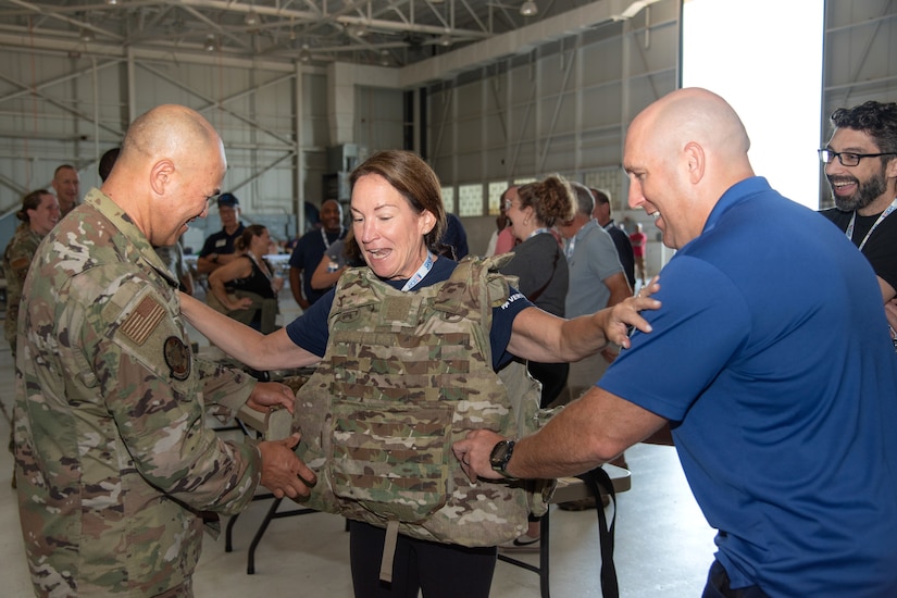 111th Attack Wing members give their employers a first hand look at their unique job roles as part of the ESGR Bosslift event at Biddle Air National Guard Base in Horsham, Pa., June 25, 2025. The Employer Support of the Guard and Reserve (ESGR) Bosslift gave civilian employers a firsthand look at their employees’ military duties and the capabilities of the 111th Attack Wing and the Pennsylvania Air National Guard. (U.S. Air National Guard photo by Tech. Sgt. Timi Jones)