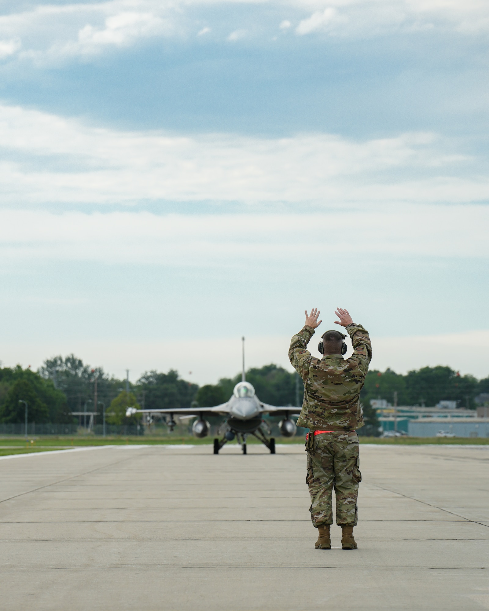 The 114th Fighter Wing conducted an elephant walk to demonstrate its ability to project fighter airpower.