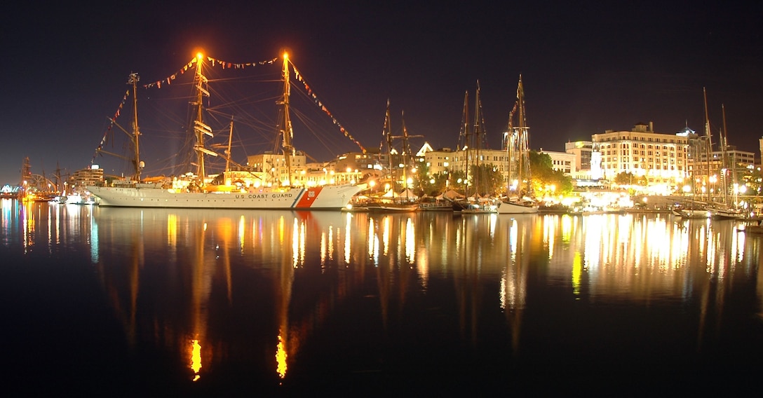 VICTORIA, B.C. - The Coast Guard Cutter Barque Eagle rests at port June 28. The crew and cadets of the Eagle had over 9,000 visitors during their visit to Victoria June 26-30. (Official Coast Guard photo by Petty Officer Second Class Shawn Eggert)