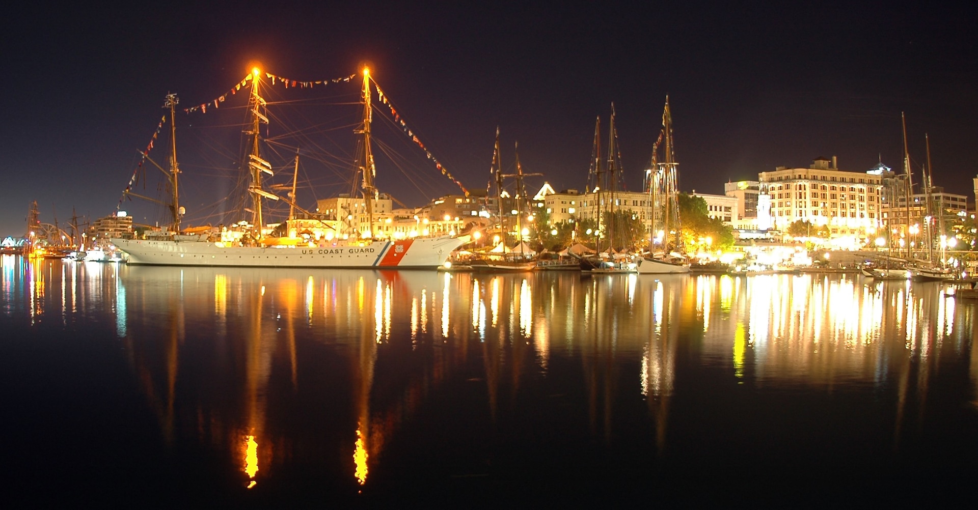 VICTORIA, B.C. - The Coast Guard Cutter Barque Eagle rests at port June 28. The crew and cadets of the Eagle had over 9,000 visitors during their visit to Victoria June 26-30. (Official Coast Guard photo by Petty Officer Second Class Shawn Eggert)