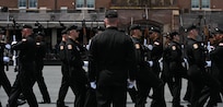 photo of U.S. Air Force Honor Guard Drill Team members rehearsing a routine