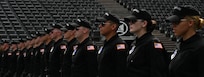 photo of U.S. Air Force Honor Guard Drill Team members rehearsing a routine