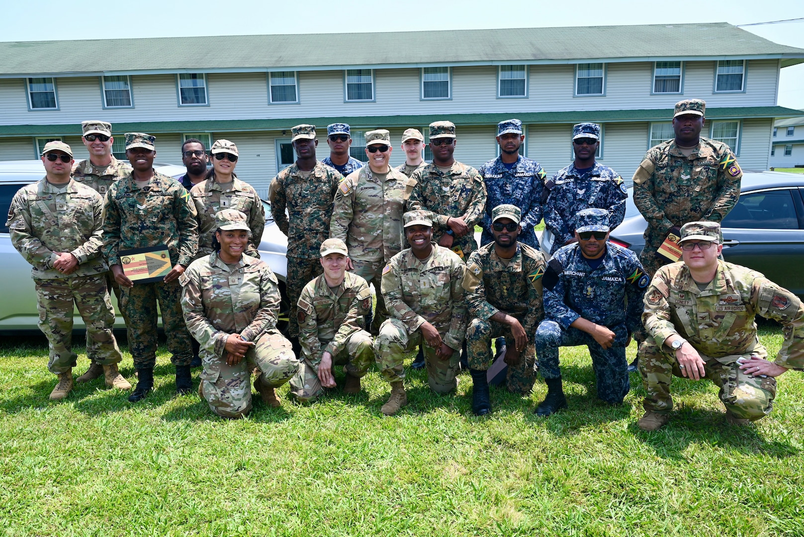 Brig. Gen. Leland D. Blanchard II, the Adjutant General (TAG) for the D.C. National Guard, recognizes members of the 113th Wing D.C. Air National Guard and members of the Jamaica Defence Force (JDF) during Cyber Shield 2025 at the Virginia National Guard's State Military Reservation in Virginia Beach, VA, on June 11, 2025. Cyber Shield, the longest and largest Department of Defense cyber exercise sharpens skills, tests tactics, and strengthens collaboration in computer network defense measures and protecting our nation's critical infrastructure from evolving cyber threats and cyber incident response.