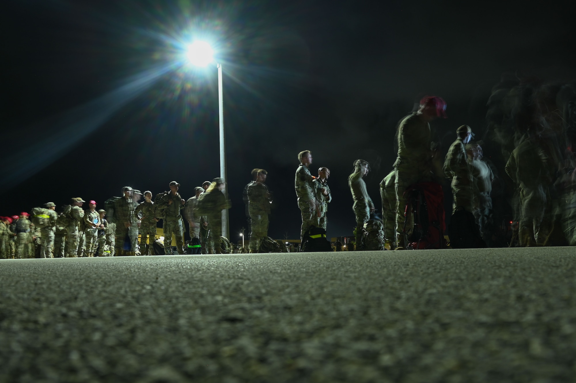 Photo of service members signing in before participating in the Andersen EOD 2025 Norwegian Foot March