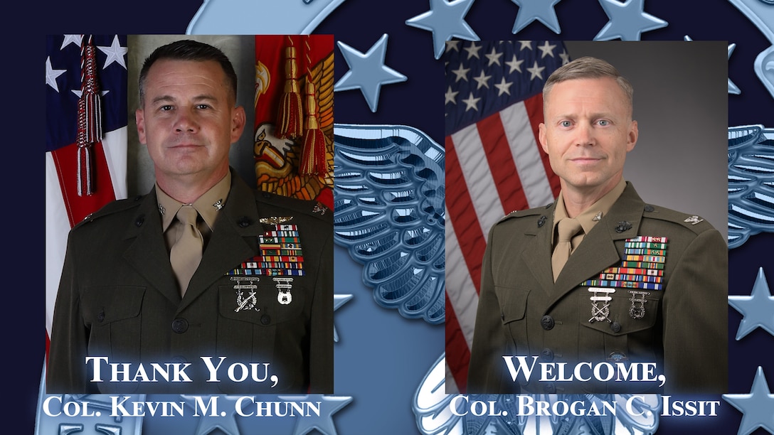 Two Marine Corps officers in uniform