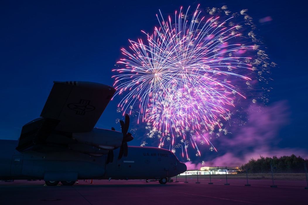 Fireworks over C-130