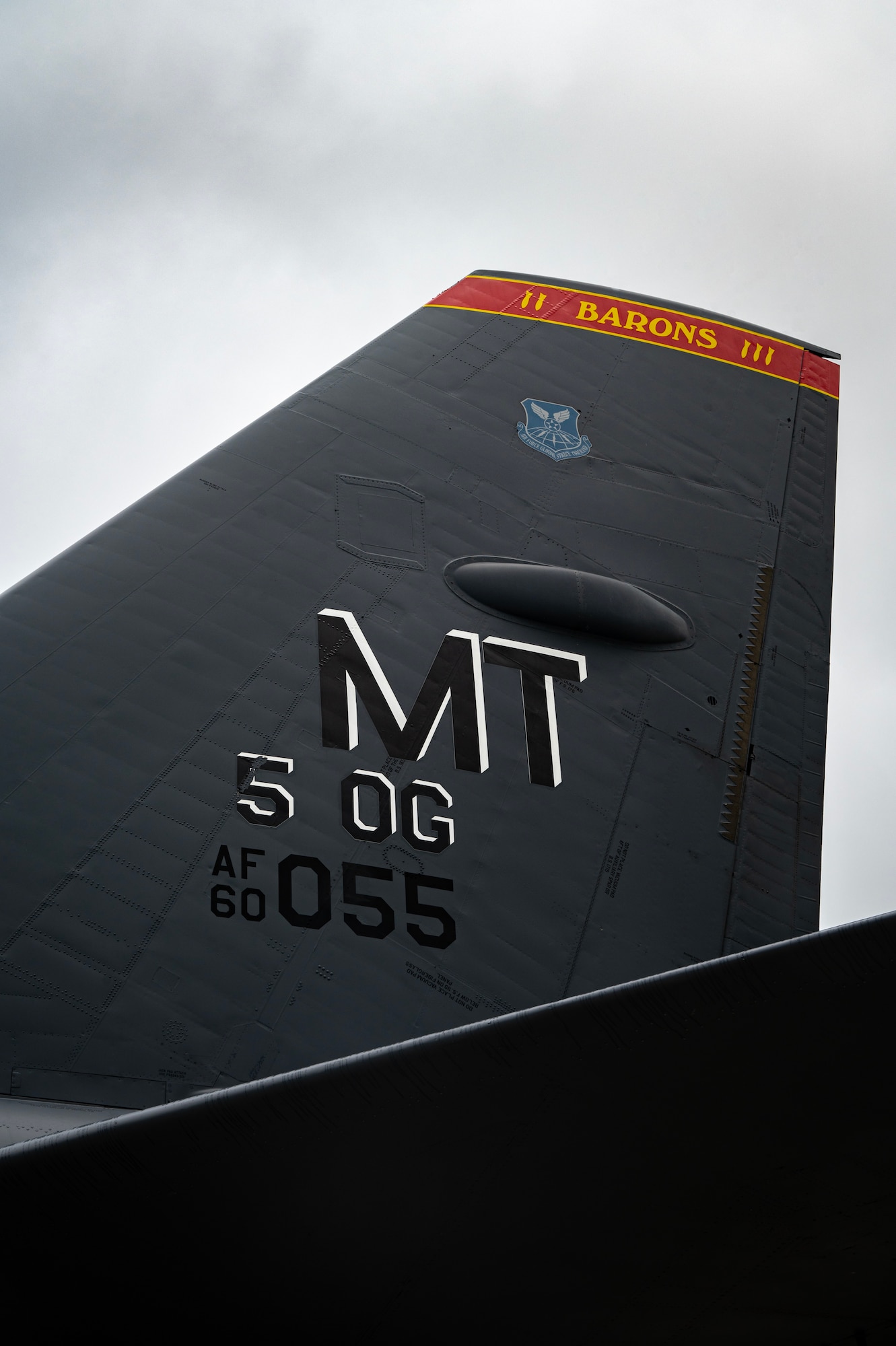 A U.S. Air Force B-52H Stratofortress assigned to the 23rd Expeditionary Bomb Squadron, Minot Air Force Base, North Dakota, sits on the flight line after a Bomber Task Force mission at Andersen Air Force Base, Guam, July 7, 2025. The BTF missions employ U.S. strategic bombers globally, providing a strategic advantage to achieve national and combatant commander objectives. (U.S. Air Force photo by Senior Airman Alyssa Bankston)