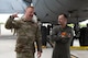 U.S. Air Force Master Sgt. Andrew Yeingst, 23rd Expeditionary Bomber Generation Squadron production superintendent (left), and USAF Maj. Noah Spitler, 23rd Expeditionary Bomb Squadron director of operations (right), conduct an informal post-flight debrief after a Bomber Task Force mission at Andersen Air Force Base, Guam, July 7, 2025. The BTF missions enable crews to maintain a high state of readiness, proficiency, and validate our always-ready global strike capability. (U.S. Air Force photo by Airman 1st Class Vincent Padilla)
