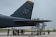A U.S. Air Force B-52H Stratofortress assigned to the 23rd Expeditionary Bomb Squadron, Minot Air Force Base, North Dakota, receives post-flight maintenance after a Bomber Task Force mission at Andersen Air Force Base, Guam, July 7, 2025. The U.S. demonstrates commitment to allies and partners, including those in the Indo-Pacific, through the global employment of military forces, such as regular BTF deployments. (U.S. Air Force photo by Airman 1st Class Vincent Padilla)