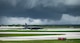 A U.S. Air Force B-52H Stratofortress, assigned to the 23rd Expeditionary Bomb Squadron, Minot Air Force Base, North Dakota, lands on the flight line in support of a Bomber Task Force mission at Andersen Air Force Base, Guam, July 7, 2025. The BTF missions employ U.S. strategic bombers globally, providing a strategic advantage to achieve national and combatant commander objectives. (U.S. Air Force photo by Senior Airman Alyssa Bankston)
