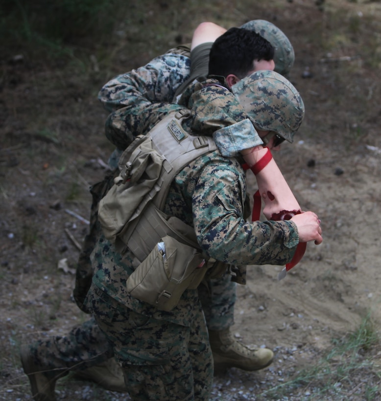 U.S. Marines conduct a Combat Life Savers Course (CLS) at Atlantic Alliance '25 (AA25)