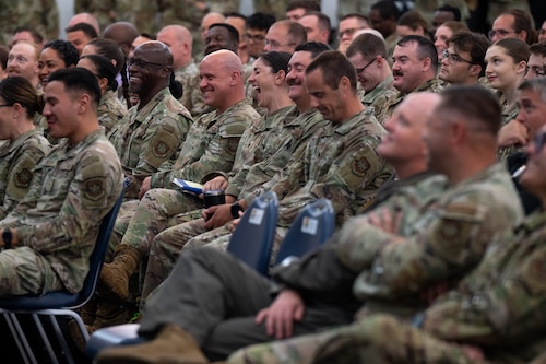 A group of Airmen laughing together