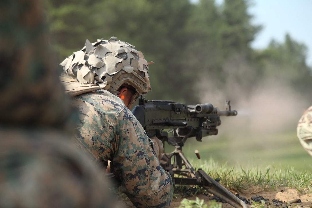 U.S. Marines conduct a machine gun range at Atlantic Alliance '25 (AA25)