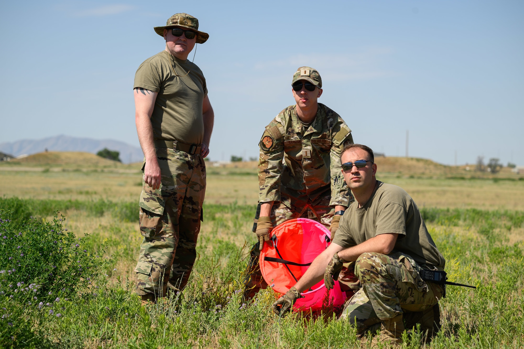Airmen with the 75th Operations Support Squadron conduct landing zone safety officer training at Hill Air Force Base, Utah June 28, 2025.