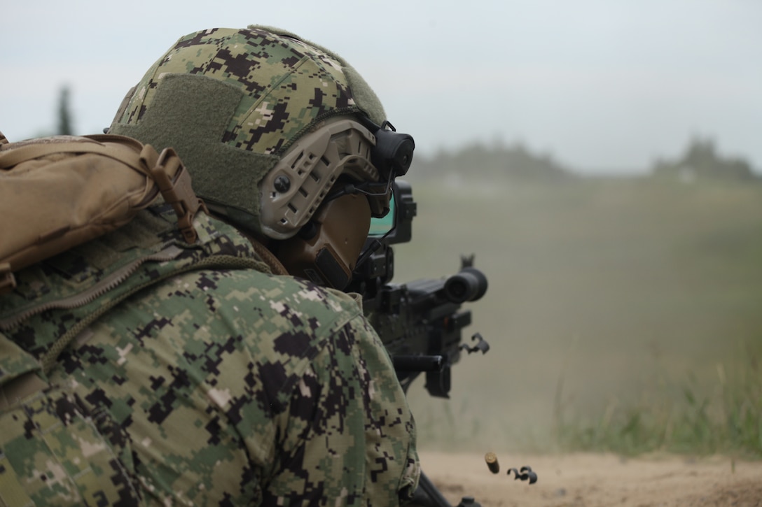 U.S. Marines conduct a machine gun range at Atlantic Alliance '25 (AA25)