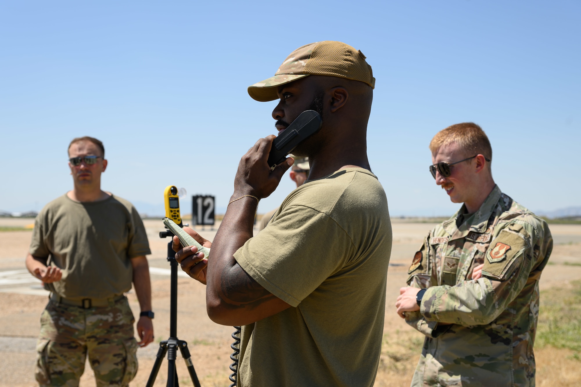 Airmen with the 75th Operations Support Squadron conduct landing zone safety officer training at Hill Air Force Base, Utah June 28, 2025.