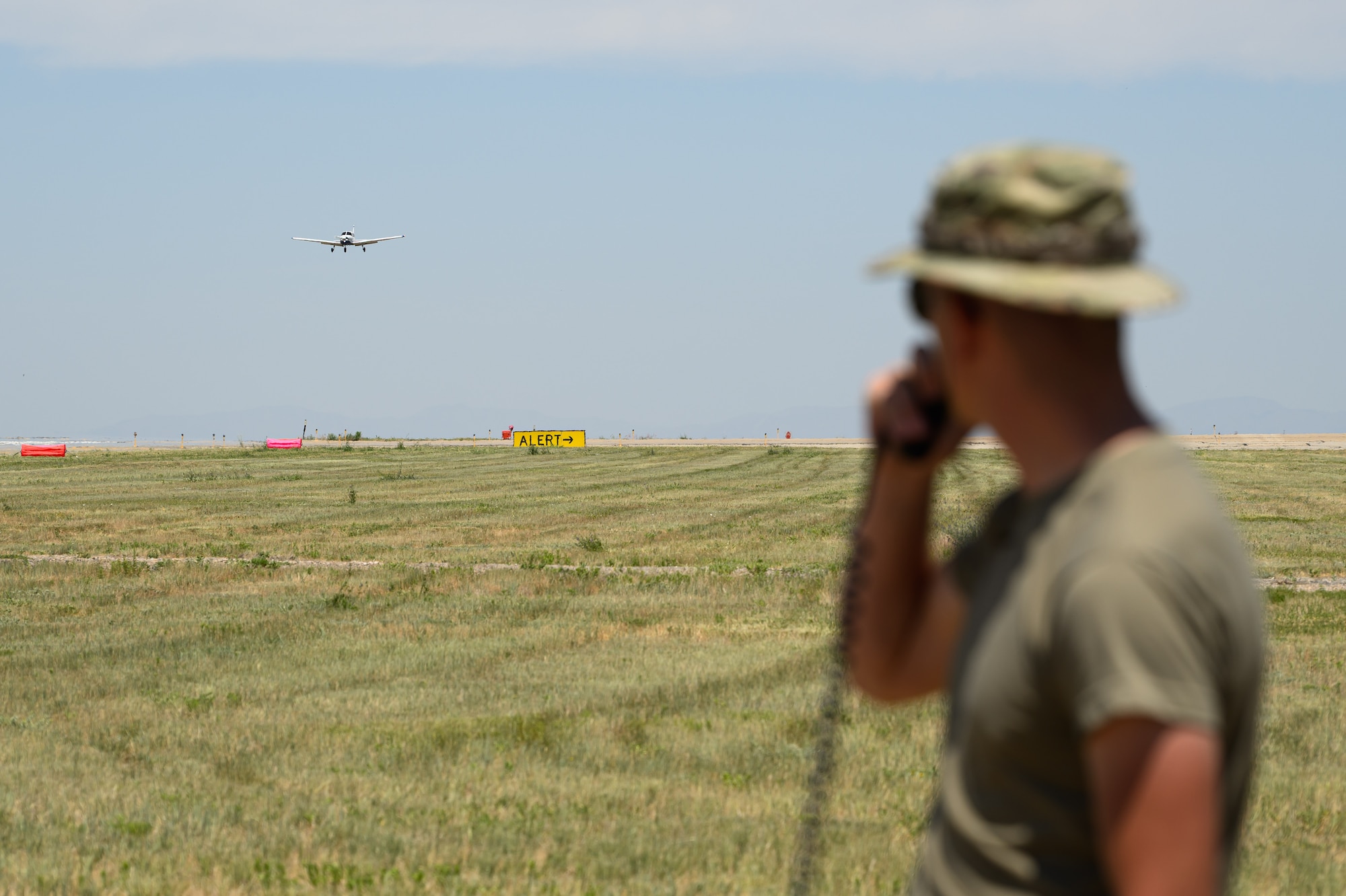 Airmen with the 75th Operations Support Squadron conduct landing zone safety officer training at Hill Air Force Base, Utah June 28, 2025.