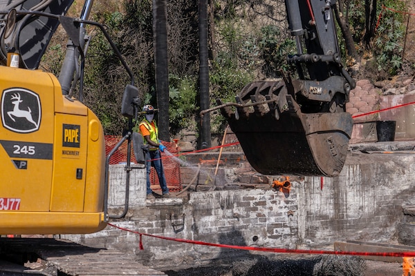 The U.S. Army Corps of Engineers completes debris removal from the last FEMA assigned parcel on the Pacific Coast Highway July 8 in Pacific Palisades, California. Under FEMA mission assignment, USACE is leading one of the largest wildfire debris removal operations in California history and supporting safe recovery across Southern California's fire-affected areas.