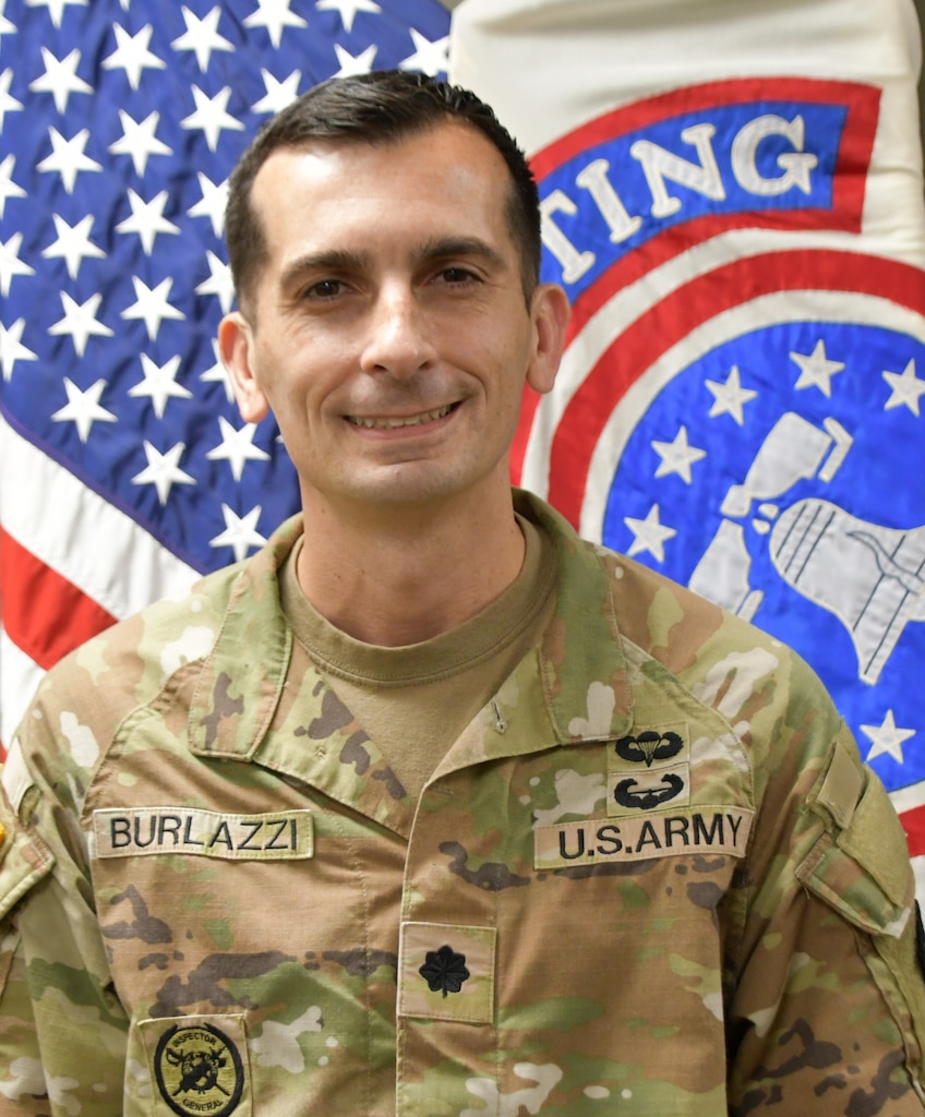 Headshot of LTC Burlazzi, incoming Raleigh Battalion Commander