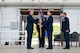 U.S. Air Force Reserve Col. Matthew Barry, 919th Special Operations Group commander, passes the guidon to Lt. Col. Jason Fox, incoming 711th Special Operations Squadron commander, during a change of command ceremony at Hurlburt Field, Florida, July 11, 2025. In addition to the change of command, the event marked the squadron’s transition to an operational AC-130J Ghostrider gunship mission.  (U.S. Air Force photo by Liz Easterling)