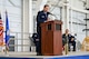 U.S. Air Force Lt. Col. Jason Fox, incoming 711th Special Operations Squadron commander, delivers his first remarks during a change of command ceremony at Hurlburt Field, Florida, June 27, 2025. In addition to the change of command, the event marked the squadron’s transition to an operational AC-130J Ghostrider gunship mission.  (U.S. Air Force photo by Liz Easterling)