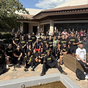 Team Army receiving their welcome briefing as they get ready for this year’s Warrior Games!