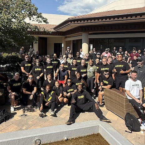 Team Army receiving their welcome briefing as they get ready for this year’s Warrior Games!