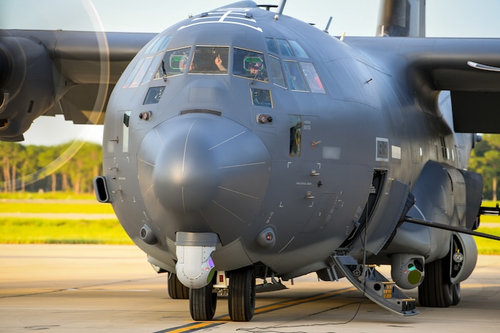 Aircrew from the 919th Special Operations Wing conduct pre-flight checks of an AC-130J Ghostrider gunship before takeoff at Hurlburt Field, Florida, July 9, 2025. The wing’s mission is evolving and now includes an operational AC-130J squadron based at Hurlburt Field, marked by a ceremony held July 11, 2025. The Reserve flew the AC-130 gunship for two decades and nearly 30 years later, it resumes its role as mission partners with active duty aircrew and maintainers. (U.S. Air Force photo by Lt. Col. James Wilson.)