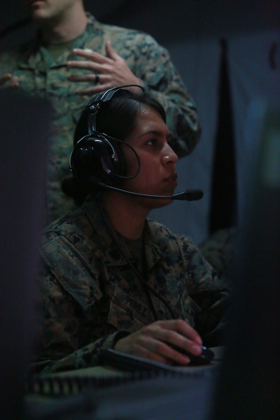 U.S. Marines conduct a mock Combat Operations Center (COC) at Atlantic Alliance '25 (AA25)
