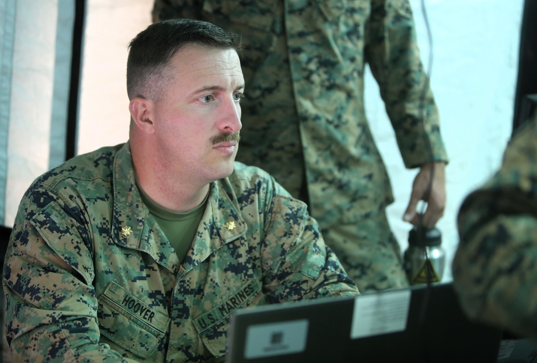 U.S. Marines conduct a mock Combat Operations Center (COC) at Atlantic Alliance '25 (AA25)