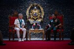 Adm. Steve Koehler, commander, U.S. Pacific Fleet, left, meets with Gen. Romeo Brawner Jr., chief of staff, Armed Forces of the Philippines, at Camp Aguinaldo in Manila, Philippines, July 10, 2025. The visit to the Philippines underscored Koehler’s commitment to strengthening partnerships and maintaining a secure and prosperous Indo-Pacific. (U.S. Navy photo by Chief Mass Communication Specialist Jonathan B. Trejo)