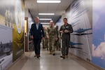 Secretary of the Air Force Troy Meink and Air Force Chief of Staff Gen. David Allvin tours the Combined Operations Building at Whiteman Air Force Base, Missouri, July 10, 2025.