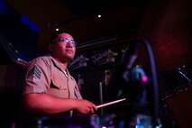 U.S. Marine Corps Sgt. Vicente Rodriguez, a Marine musician with 2nd Marine Aircraft Wing band, Special Purpose Marine Air Ground Task Force-250, performs at Tootsies Orchid Lounge during Marine Week Nashville, in Nashville, Tennessee, June 6, 2025. Tootsies hosted the 2nd MAW band as a way to show support for the Marine Corps. Throughout 2025, Marines across the globe will celebrate the 250th birthday of the Corps, commemorating, service, sacrifice, and priding themselves on living ‘Semper Fidelis’ or ‘Always Faithful’ to their nation and to each other. (U.S. Marine Corps photo by Cpl. Vincent Needham)