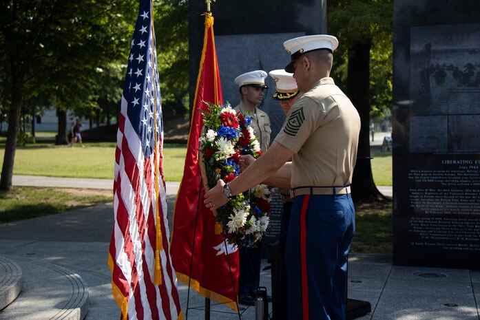 U.S. Marine Corps Sgt. Maj. Carlos A. Ruiz, the 20th sergeant major of the Marine Corps, participates in Marine Week Nashville, Nashville, Tennessee, June 1-2, 2025. As part of Marine Week Nashville, Ruiz met with veterans of the Marine Corps League, was named the Honorary Race Official for the Cracker Barrel 400 at Nashville Superspeedway, participated in a reenlistment ceremony, conducted a physical training event, and was the Guest of Honor for a wreath laying ceremony. Marine Week Nashville featured activations across Nashville and honored the Marine Corps’ legacy of support and fidelity to local communities. (U.S. Marine Corps photo by GySgt Jordan E. Gilbert)
