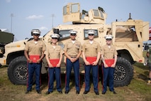 U.S. Marine Corps Sgt. Maj. Carlos A. Ruiz, the 20th sergeant major of the Marine Corps, participates in Marine Week Nashville, Nashville, Tennessee, June 1-2, 2025. As part of Marine Week Nashville, Ruiz met with veterans of the Marine Corps League, was named the Honorary Race Official for the Cracker Barrel 400 at Nashville Superspeedway, participated in a reenlistment ceremony, conducted a physical training event, and was the Guest of Honor for a wreath laying ceremony. Marine Week Nashville featured activations across Nashville and honored the Marine Corps’ legacy of support and fidelity to local communities. (U.S. Marine Corps photo by GySgt Jordan E. Gilbert)