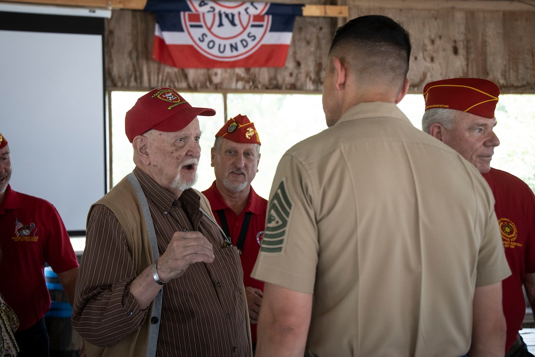 U.S. Marine Corps Sgt. Maj. Carlos A. Ruiz, the 20th sergeant major of the Marine Corps, participates in Marine Week Nashville, Nashville, Tennessee, June 1-2, 2025. As part of Marine Week Nashville, Ruiz met with veterans of the Marine Corps League, was named the Honorary Race Official for the Cracker Barrel 400 at Nashville Superspeedway, participated in a reenlistment ceremony, conducted a physical training event, and was the Guest of Honor for a wreath laying ceremony. Marine Week Nashville featured activations across Nashville and honored the Marine Corps’ legacy of support and fidelity to local communities. (U.S. Marine Corps photo by GySgt Jordan E. Gilbert)