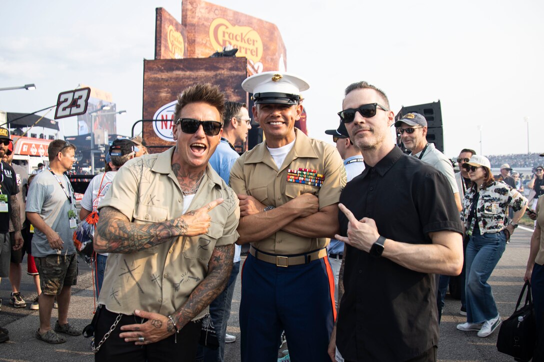 U.S. Marine Corps Sgt. Maj. Carlos A. Ruiz, the 20th sergeant major of the Marine Corps, participates in Marine Week Nashville, Nashville, Tennessee, June 1-2, 2025. As part of Marine Week Nashville, Ruiz met with veterans of the Marine Corps League, was named the Honorary Race Official for the Cracker Barrel 400 at Nashville Superspeedway, participated in a reenlistment ceremony, conducted a physical training event, and was the Guest of Honor for a wreath laying ceremony. Marine Week Nashville featured activations across Nashville and honored the Marine Corps’ legacy of support and fidelity to local communities. (U.S. Marine Corps photo by GySgt Jordan E. Gilbert)