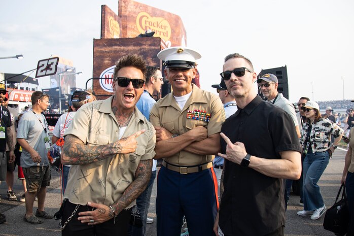 U.S. Marine Corps Sgt. Maj. Carlos A. Ruiz, the 20th sergeant major of the Marine Corps, participates in Marine Week Nashville, Nashville, Tennessee, June 1-2, 2025. As part of Marine Week Nashville, Ruiz met with veterans of the Marine Corps League, was named the Honorary Race Official for the Cracker Barrel 400 at Nashville Superspeedway, participated in a reenlistment ceremony, conducted a physical training event, and was the Guest of Honor for a wreath laying ceremony. Marine Week Nashville featured activations across Nashville and honored the Marine Corps’ legacy of support and fidelity to local communities. (U.S. Marine Corps photo by GySgt Jordan E. Gilbert)