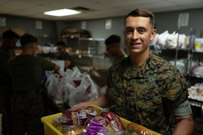 U.S. Marine Corps Cpl. Eian Crean, a combat engineer with 2d Combat Engineer Battalion, 2d Marine Division, poses for a photo during a volunteer event at The Branch of Nashville as part of Marine Week Nashville, in Nashville, Tennessee, June 2, 2025. Founded on November 10, 1775, the United States Marine Corps has served our nation honorably in every clime and place for 250 years. Throughout 2025, Marines across the globe will celebrate the 250th birthday of the Corps, commemorating service, sacrifice, and priding themselves on living 'Semper Fidelis' or 'Always Faithful' to their nation and to each other. (U.S. Marine Corps photo by Lance Cpl. Judith Ann Lazaro)